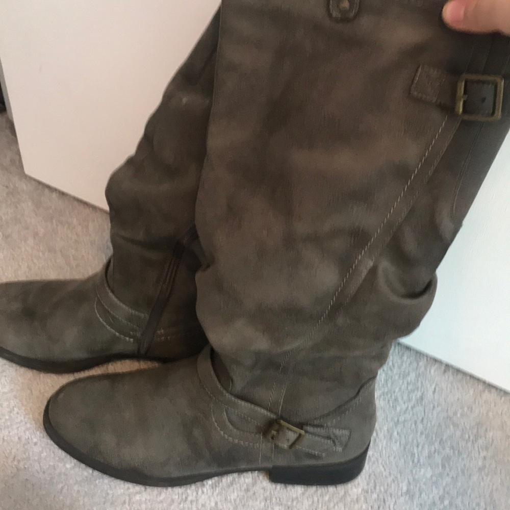 White Moutain Grey tall riding boots